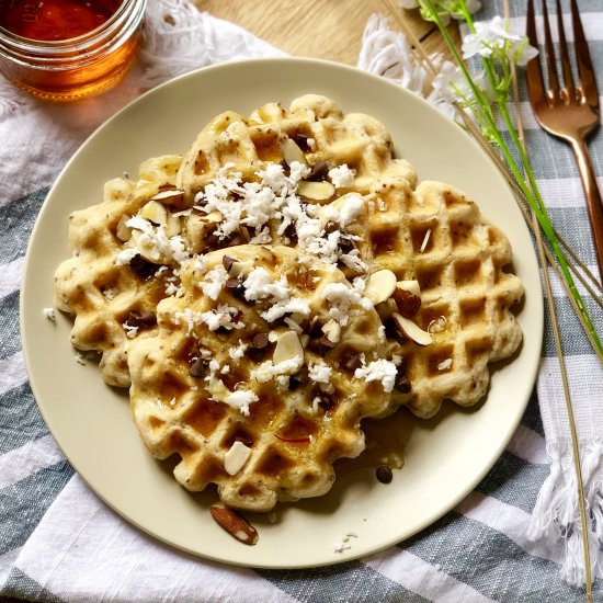 Rose Water Waffles (Vegan)