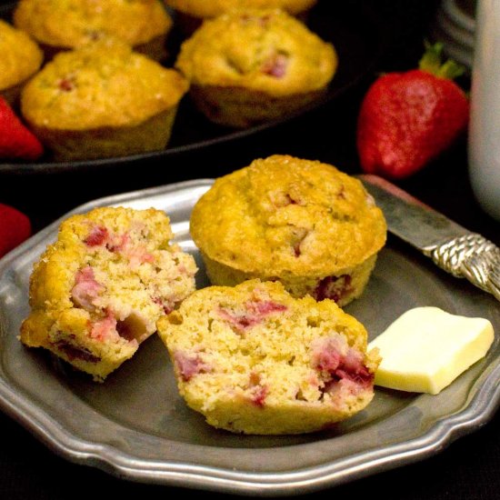 Strawberry Orange Oat Muffin