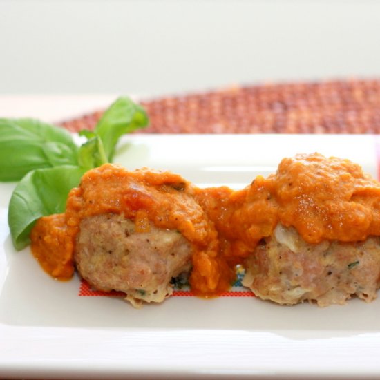 Turkey Meatballs with Pumpkin Sauce