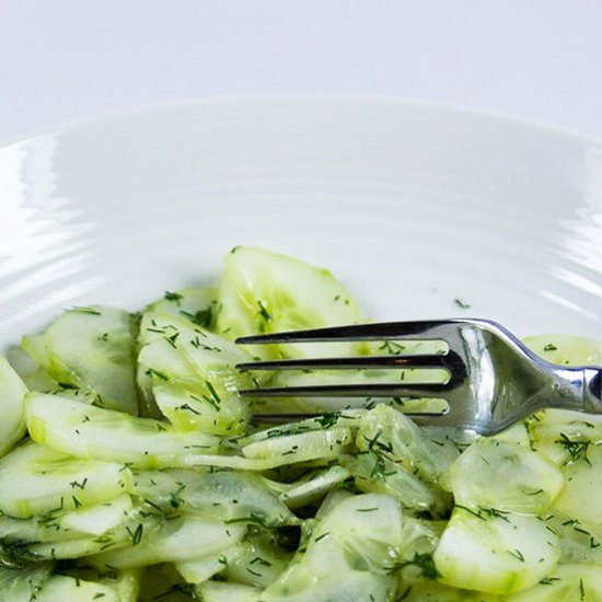 Oma’s German Cucumber Salad