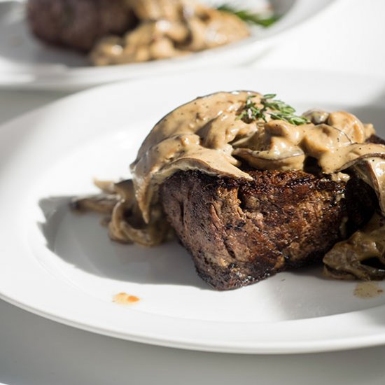 Filet Mignon with mushroom sauce