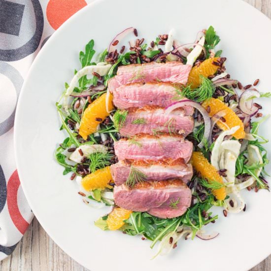 Fennel and Orange Salad with Duck