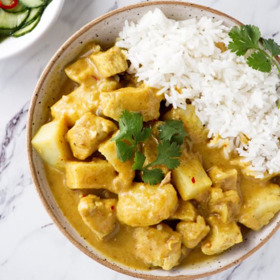 Thai curry chicken and potatoes