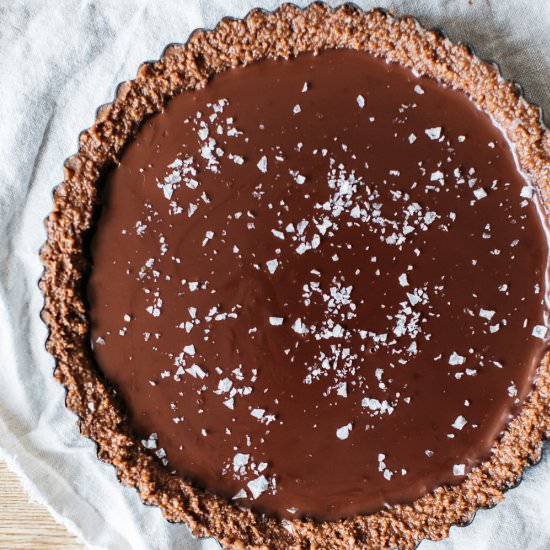 No-bake salted chocolate tart