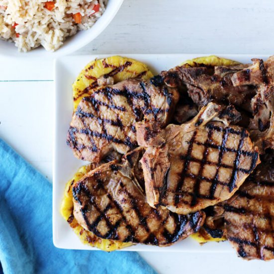 Hawaiian Grilled Pork Chops