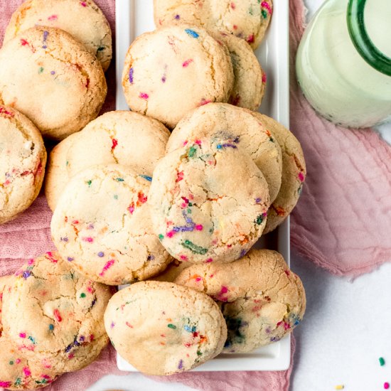 Fluffy Sprinkle Cookies