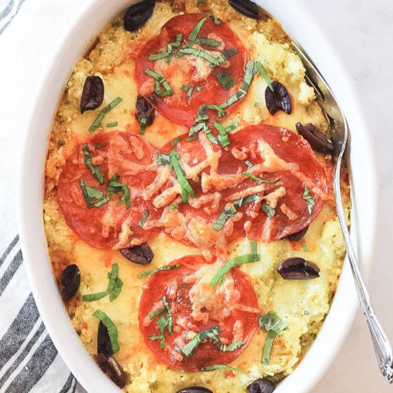 Spaghetti Squash Pepperoni Pizza