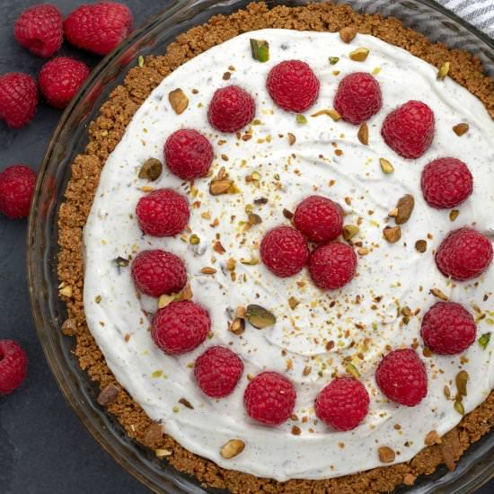 Salted Pistachio & Berry Yogurt Pie