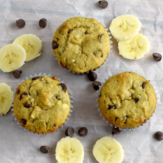 GF Chocolate Chip Banana Muffins