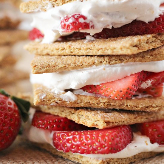 Low Cal Strawberry Shortcake Stacks