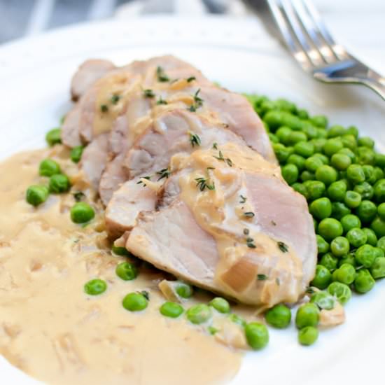 Pork Tenderloin, Spiked Cider Sauce