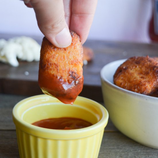 air fryer cheesy cauliflower tots