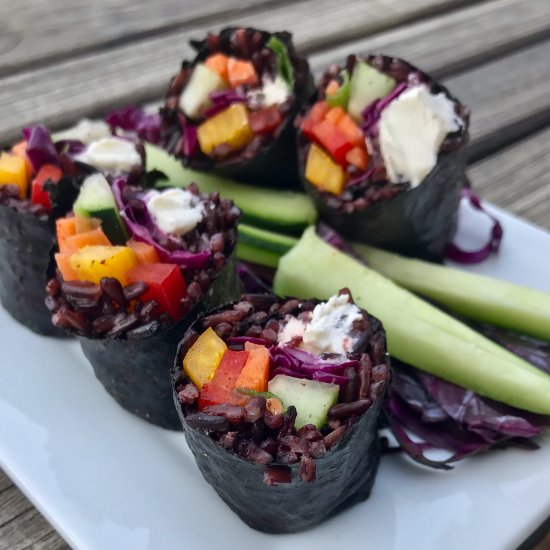 Black Rice Vegetarian Sushi