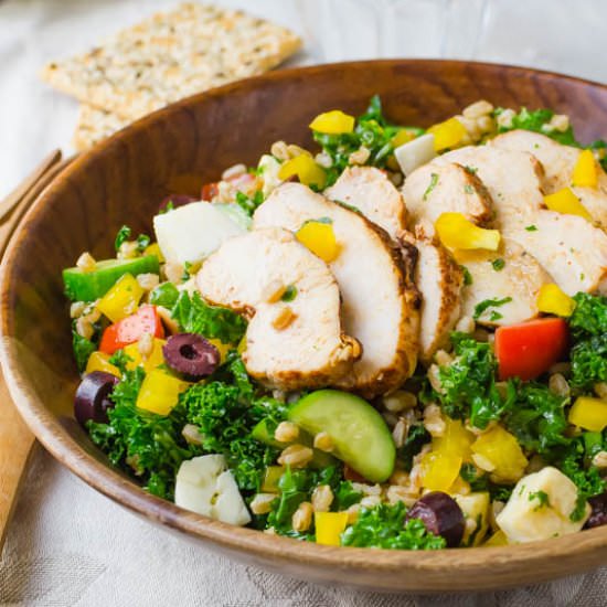 Chicken Kale Farro Salad