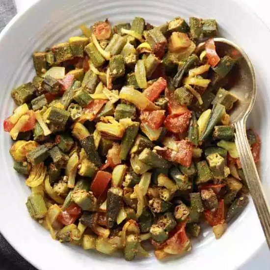 Baked Bhindi | Oven Roasted Okra