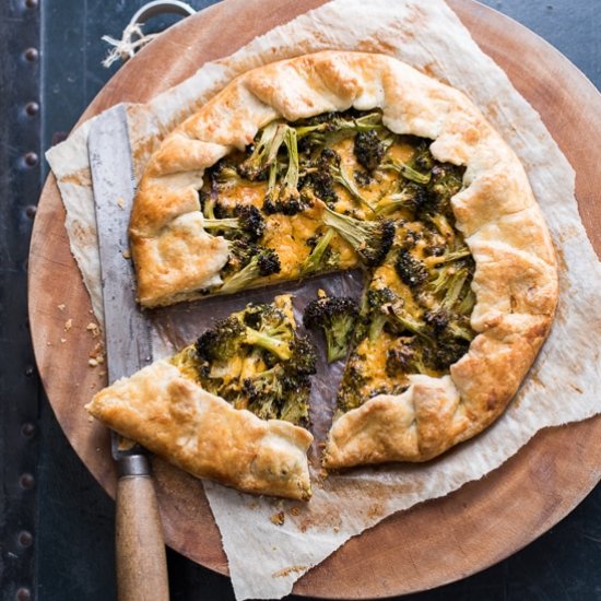 broccoli & cheese galette