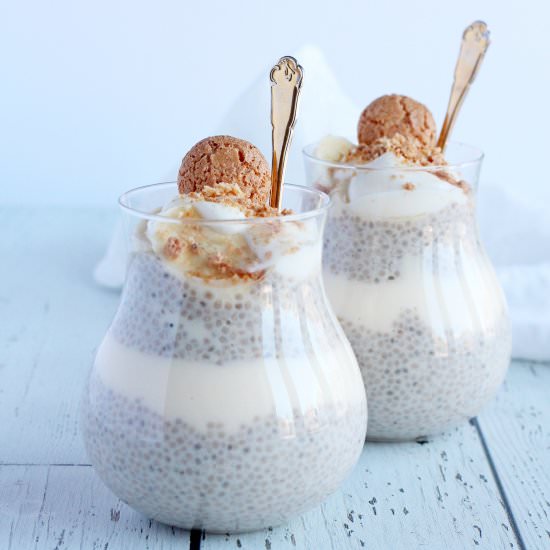 Amaretto chia pudding parfait