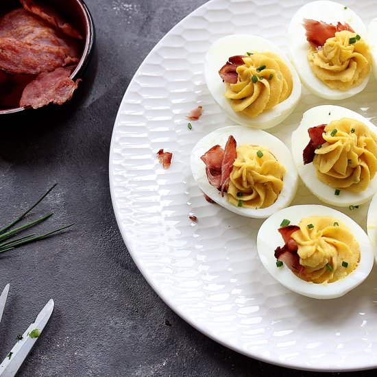 Bacon deviled eggs