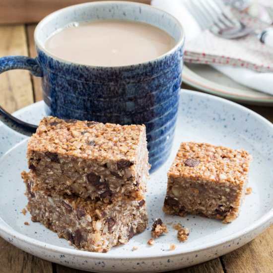 Chocolate Peanut Butter Flapjacks