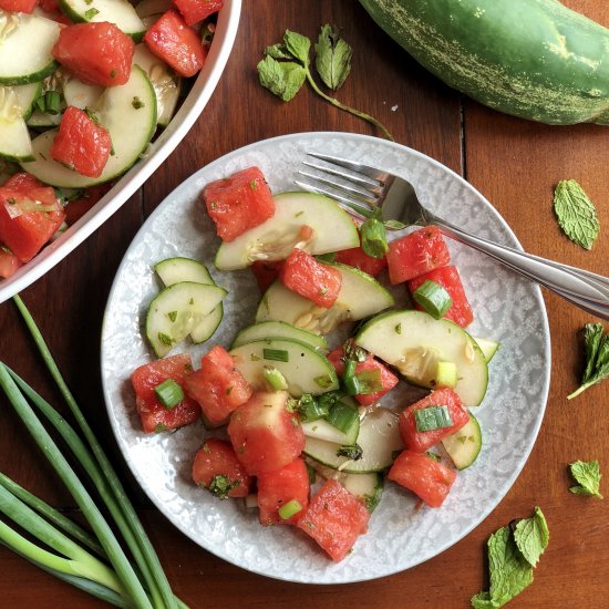 Watermelon Cucumber Salad