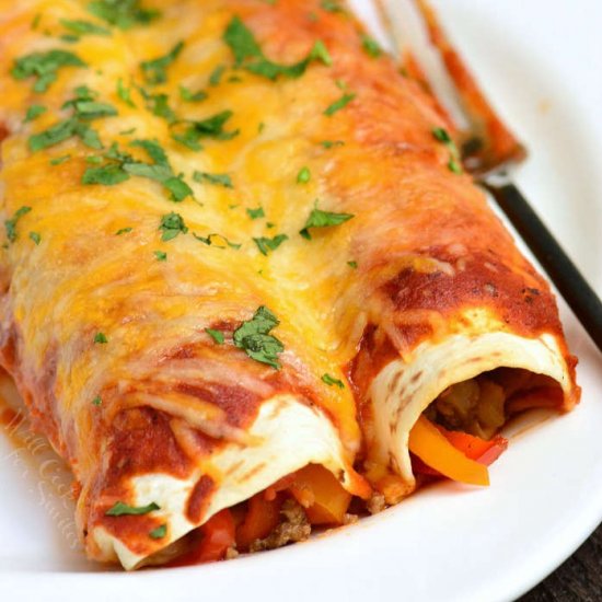 Cheesy Vegetable Enchiladas