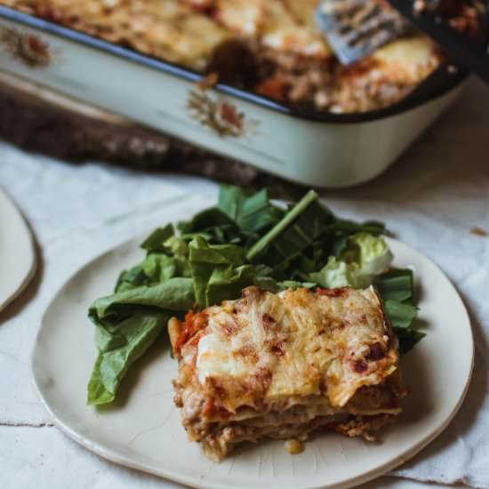 Meatless lasagna