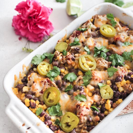 Mexican Turkey and Corn Casserole