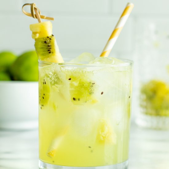 Pineapple Kiwi Gin and Tonic