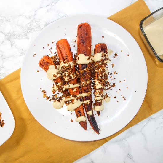 Maple Carrots with Oat Dukkah