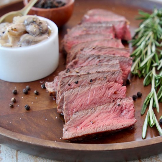 Wagyu Steak with Creamy Mushrooms