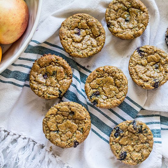 GF Blueberry Zucchini Muffins