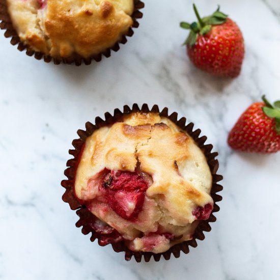 Strawberry and White Choc Muffins