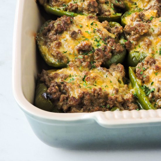 Cheeseburger Stuffed Peppers