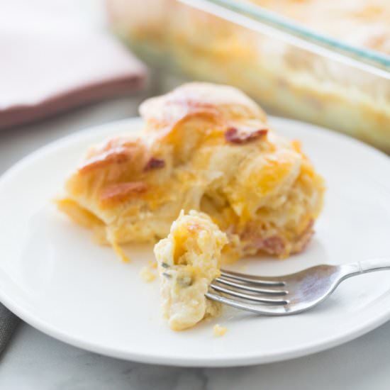 Cheesy Egg Crescent Roll Casserole