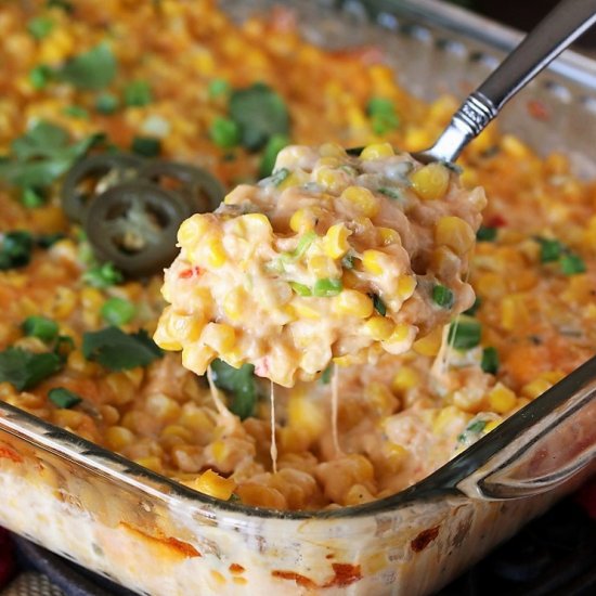 Cheesy Fiesta Corn Casserole