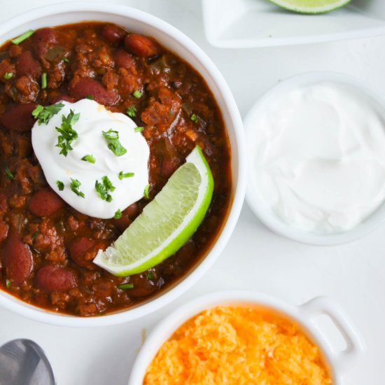 Spicy Beef and Bean Chili