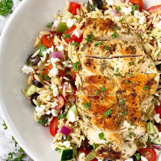 Greek Chicken & Pasta Salad