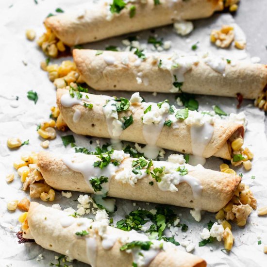 Street Corn Flautas