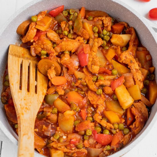 Vegan Filipino Chicken Afritada