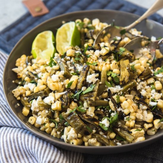 GRILLED CACTUS AND CORN SALAD