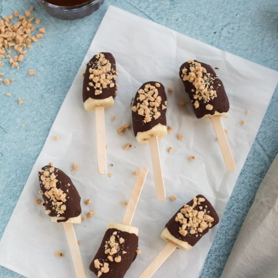 Frozen Chocolate Covered Bananas