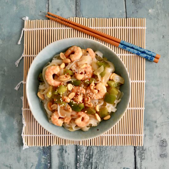 Kung Pao Prawn Noodles