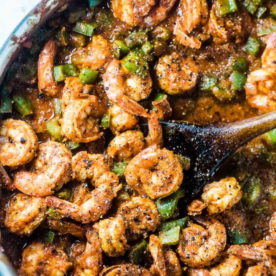 Spicy Cajun Shrimp Skillet