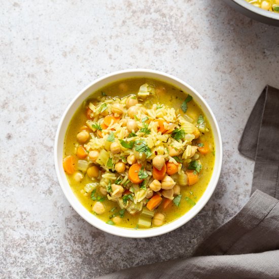 Vegan Chickpea Rice Soup