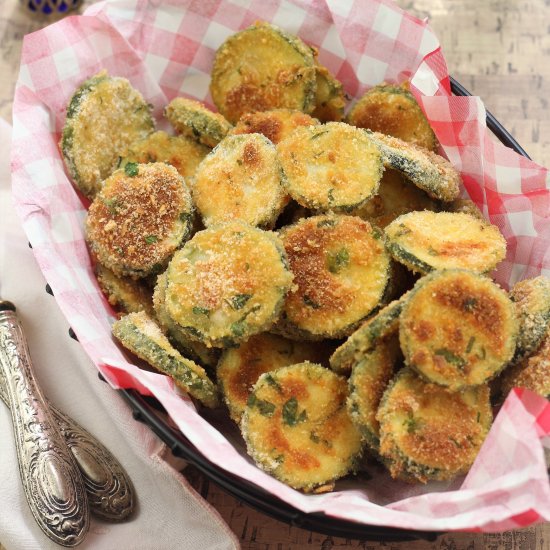 Baked Parmesan Zucchini Crisps