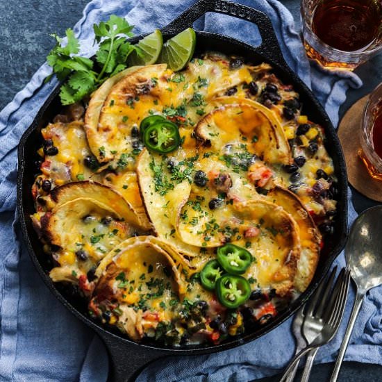 mexican chicken tortilla skillet