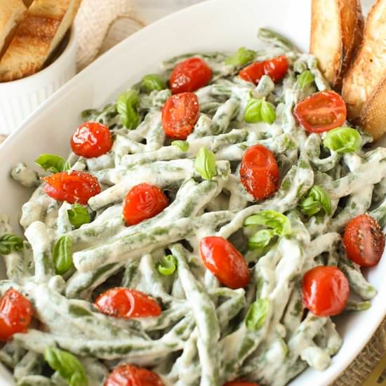 Spinach Pici Alfredo