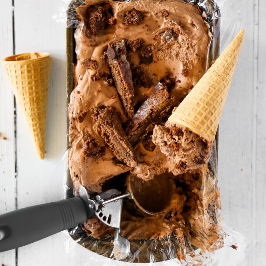 Double Fudge Brownie Ice Cream