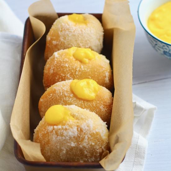 Baked Lemon Curd Filled Donuts