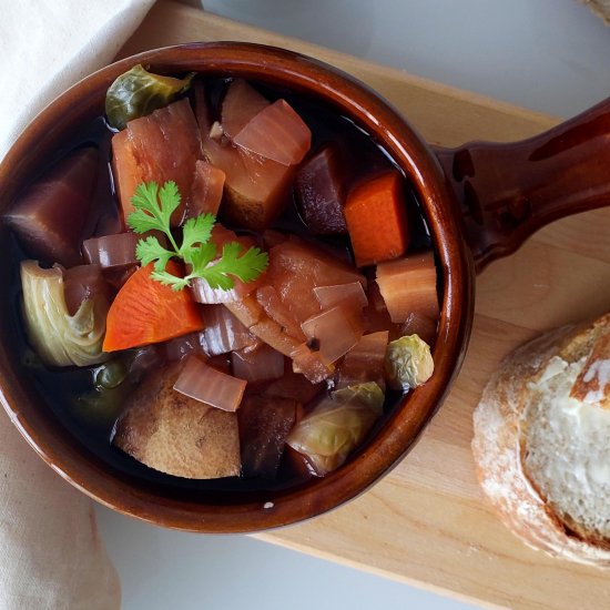 Crockpot Portobello & Dark Ale Stew